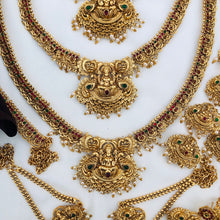 Beautiful Laxmi Design Matte Gold Polish Temple Design Temple Jewellery Wedding wear Dulhan Set