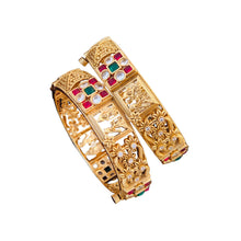 Rajwadi Openable Jadau Bangles/ White beads jadau stone Kada / Indian Bridal bangles