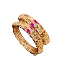 Rajwadi Openable Jadau Bangles/ White beads jadau stone Kada / Indian Bridal bangles