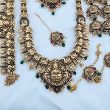 Beautiful Laxmi Design Matte Gold Polish Temple Design Temple Jewellery Wedding wear Dulhan Set