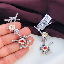 Classic Ear Cuffs with Kundan Jadau Oxidised Earring Design