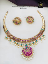 Traditional Ad Stone Multicolor Hasli Necklace