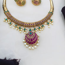 Traditional Ad Stone Multicolor Hasli Necklace