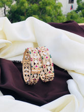 Pachi Kundan Bangles / Kundan kada / Gold kada / Openable Bangle / Indian wedding Jewelry/ Hand accessory