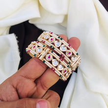 Pachi Kundan Bangles / Kundan kada / Gold kada / Openable Bangle / Indian wedding Jewelry/ Hand accessory