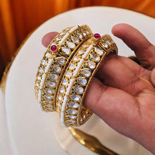 Pachi Kundan Bangles/Kundan kada/Gold kada/Openable Bangle/Indian wedding Jewelry/Hand accessory