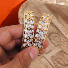 Pachi Kundan Bangles/Kundan kada/Gold kada/Openable Bangle/Indian wedding Jewelry/Hand accessory