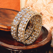 Pachi Kundan Bangles/Kundan kada/Gold kada/Openable Bangle/Indian wedding Jewelry/Hand accessory