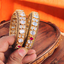 Pachi Kundan Bangles/Kundan kada/Gold kada/Openable Bangle/Indian wedding Jewelry/Hand accessory