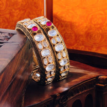 Pachi Kundan Bangles/Kundan kada/Gold kada/Openable Bangle/Indian wedding Jewelry/Hand accessory