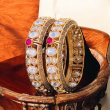 Pachi Kundan Bangles/Kundan kada/Gold kada/Openable Bangle/Indian wedding Jewelry/Hand accessory