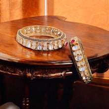 Pachi Kundan Bangles/Kundan kada/Gold kada/Openable Bangle/Indian wedding Jewelry/Hand accessory