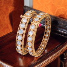 Pachi Kundan Bangles/Kundan kada/Gold kada/Openable Bangle/Indian wedding Jewelry/Hand accessory