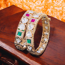 Pachi Kundan Bangles / Kundan kada / Gold kada / Openable Bangle / Indian wedding Jewelry/ Hand accessory