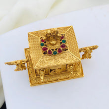 Traditional Antique Gold-Plated Kumkum Box