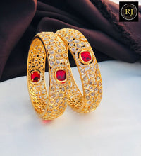 Royal Kundan Polki Broad Kada Bangle Set | Gold Plated Meenakari Bridal Kadas