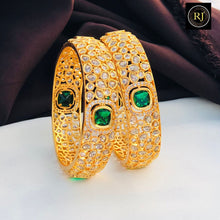 Royal Kundan Polki Broad Kada Bangle Set | Gold Plated Meenakari Bridal Kadas