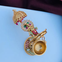 Krishna Kumkum Box/Gold Plated Sidoor Box,sindoor box/Wedding Gift/Pooja Accessory/Kumkum box