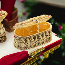 Gold Look Alike 3 Sectional Kumkum Box-Temple Kumkum,Premium Quality, Sindoor Box
