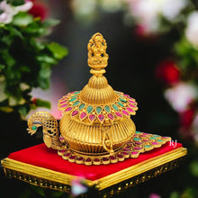 Exquisite Peacock & Laxmi Kumkum Box