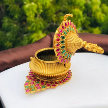 Exquisite Peacock & Laxmi Kumkum Box