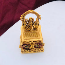 Traditional Ram Darbar Square Kumkum Box with Arch Design