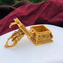 Traditional Ram Darbar Square Kumkum Box with Arch Design