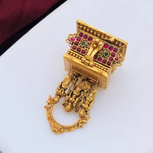 Traditional Ram Darbar Square Kumkum Box with Arch Design