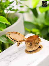 Golden Kamadhenu Cow Kumkum Box | Indian Return Gift & Festive Decor