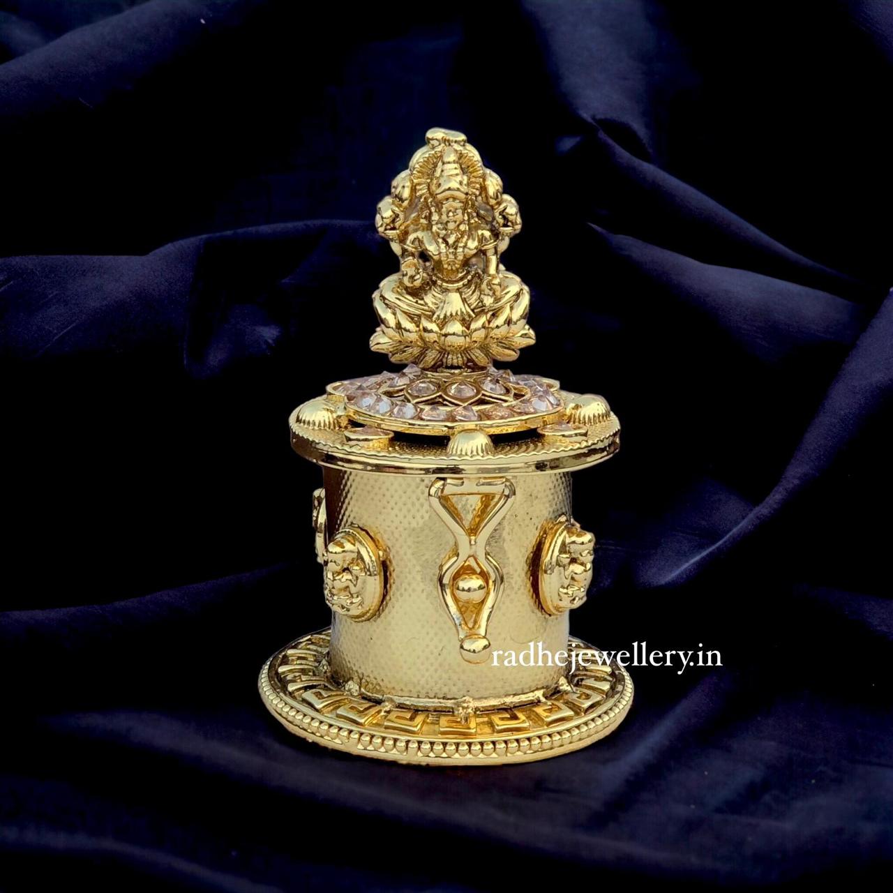 Gold Plated Kumkum Box