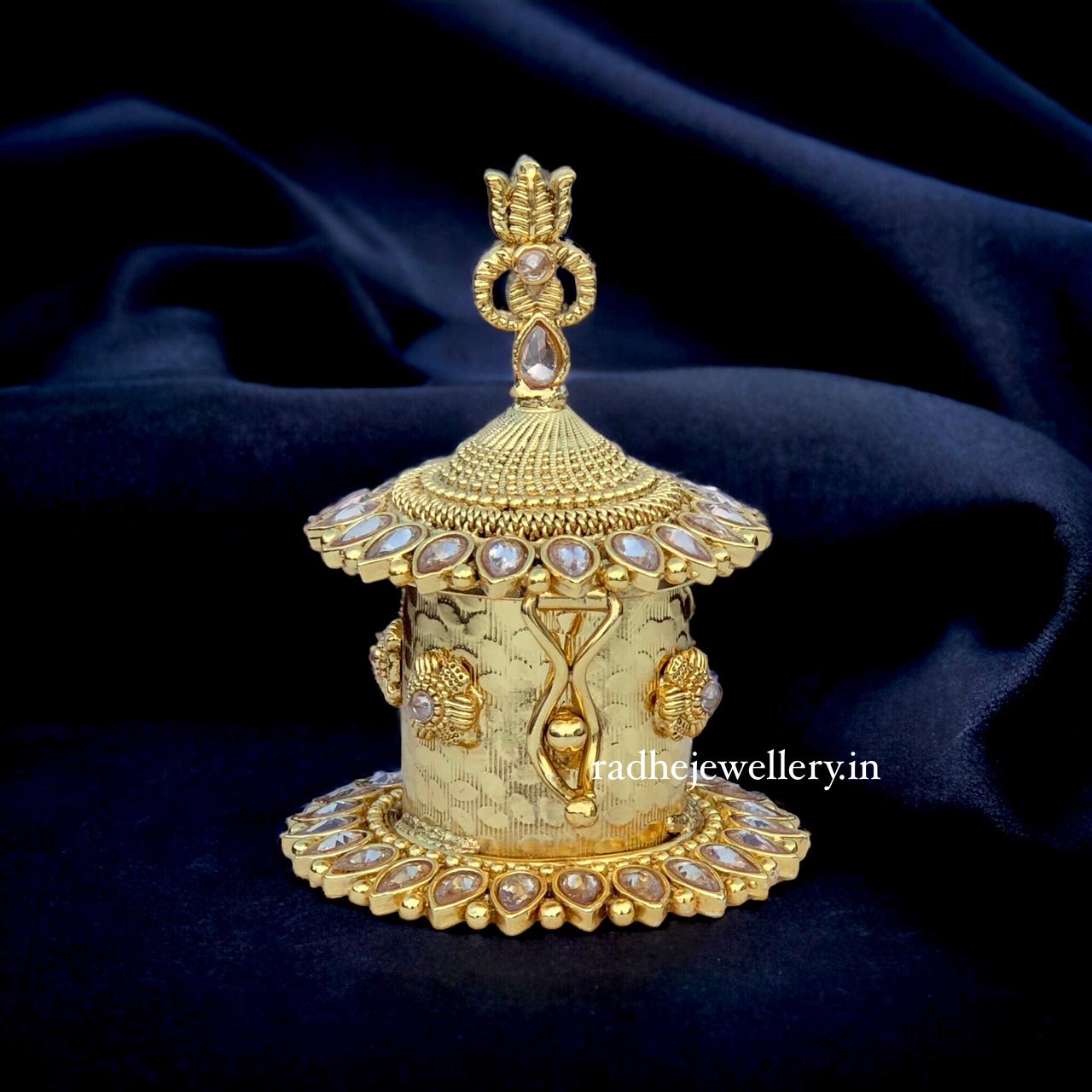 Gold Plated Kumkum Box