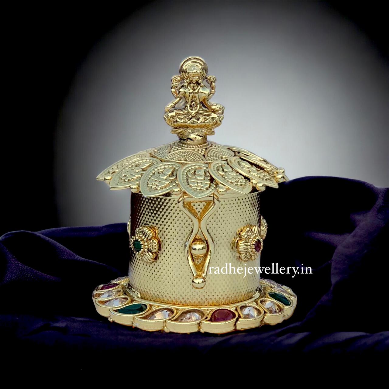 Gold Plated Kumkum Box