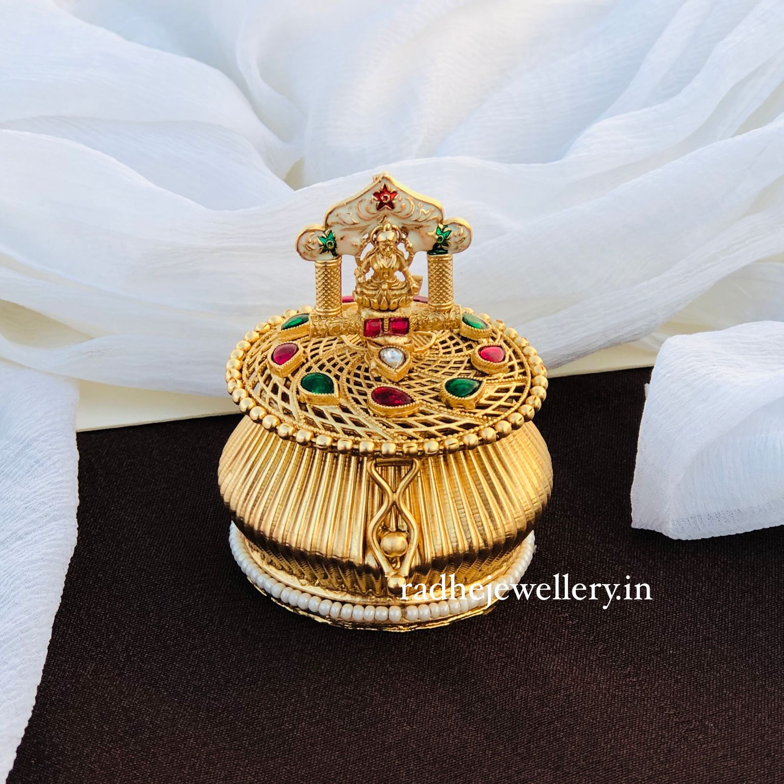 Lakshmi Kumkum Box,Traditional Krishna KumKum Box