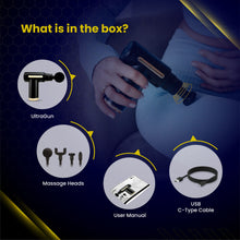 Bolt Deep Tissue Massage Gun | Percussion Muscle Massager for Full Body Pain Relief of Neck, Shoulder, Back, Foot for Men & Women (Black)