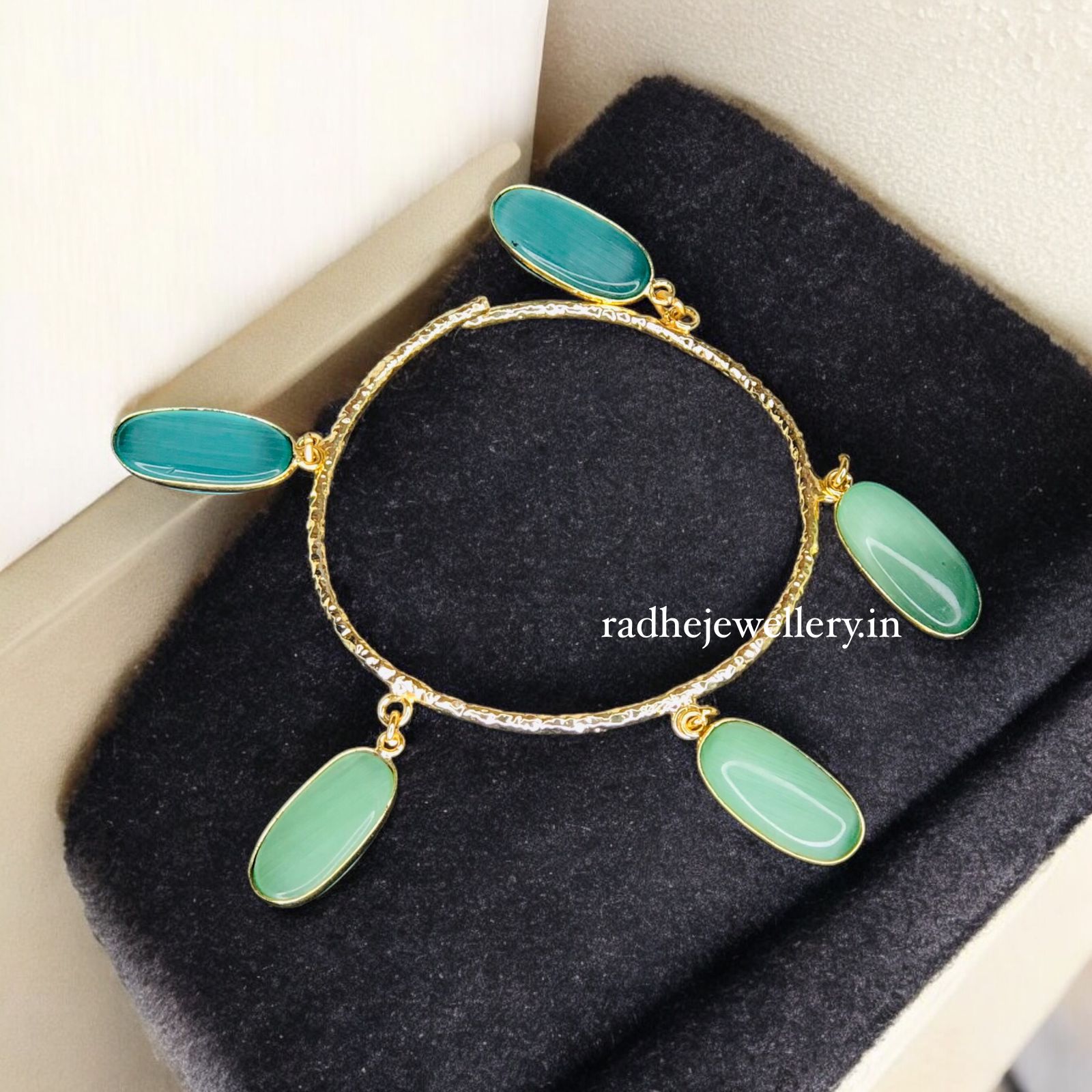 Brass Gold-Plated Kada Bracelet For Women