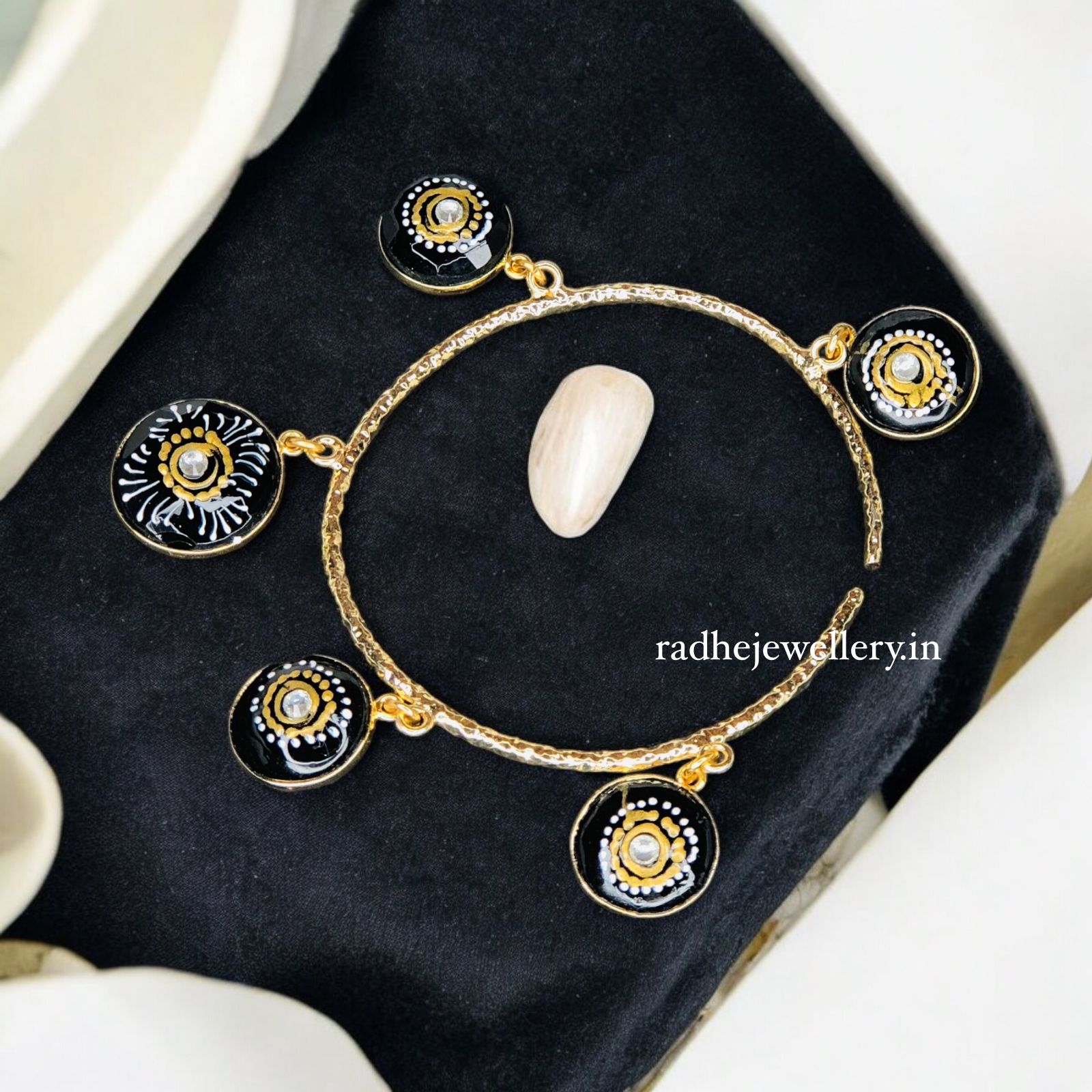 Brass Gold-Plated Kada Bracelet For Women