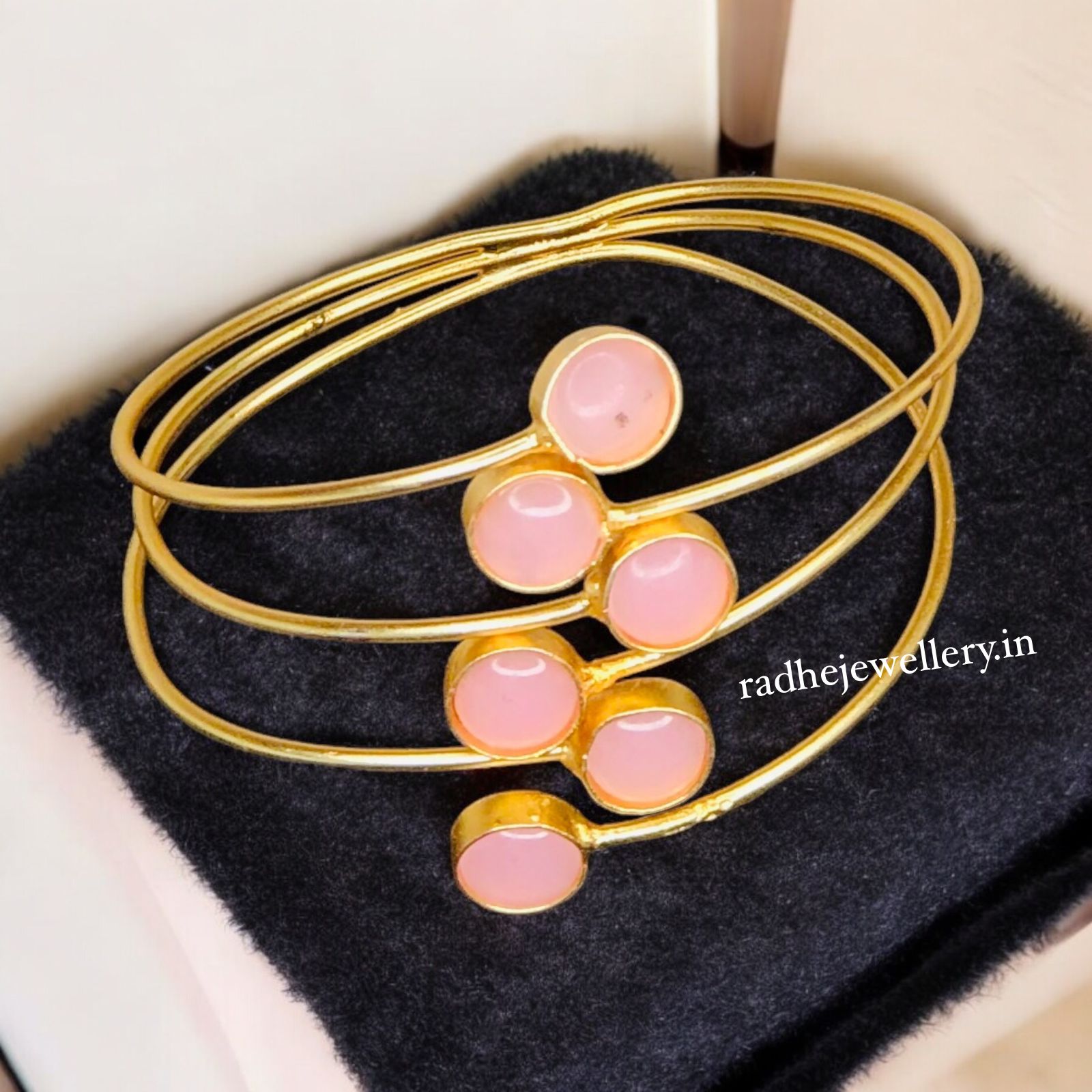 Brass Gold-Plated Kada Bracelet For Women