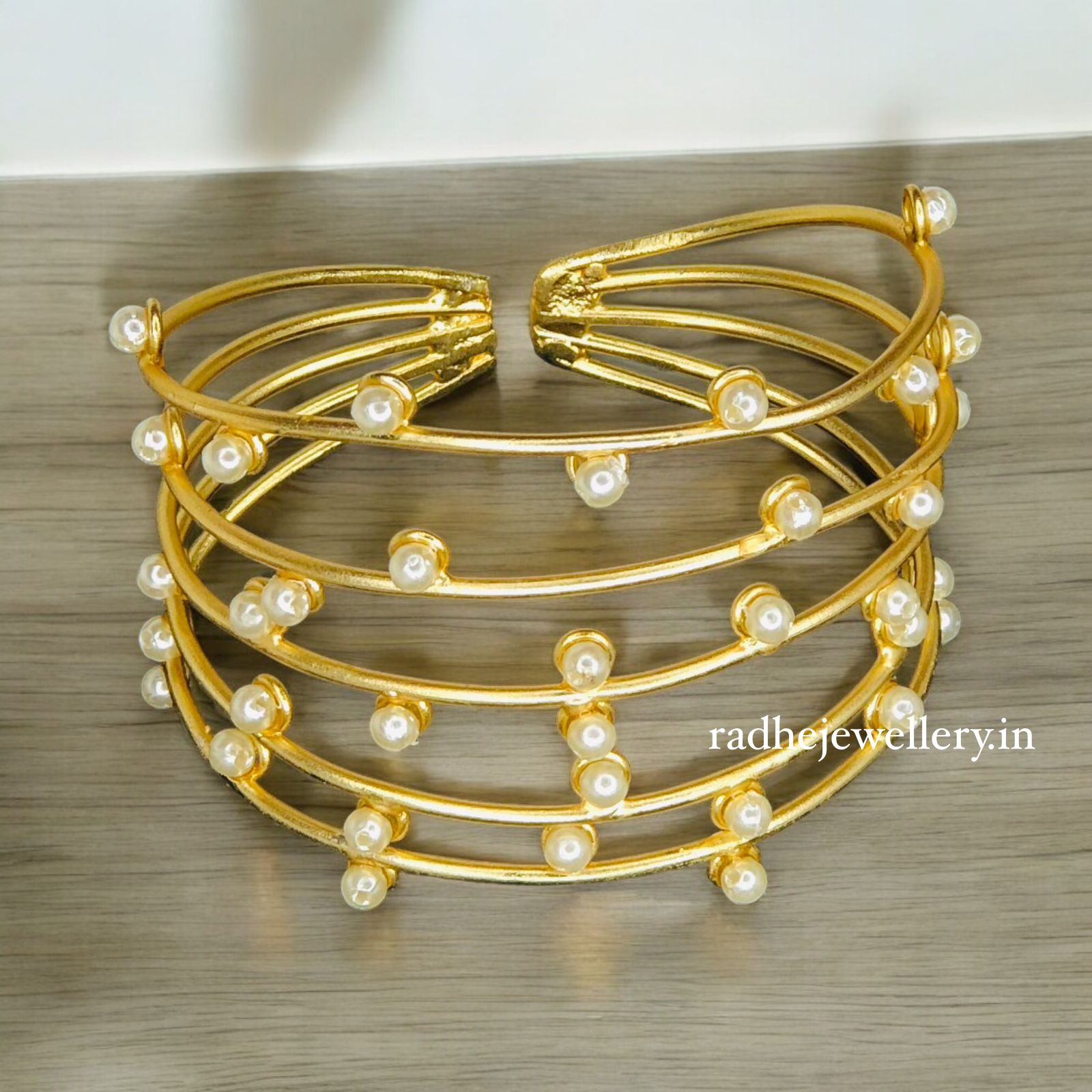 Brass Gold-Plated Kada Bracelet For Women