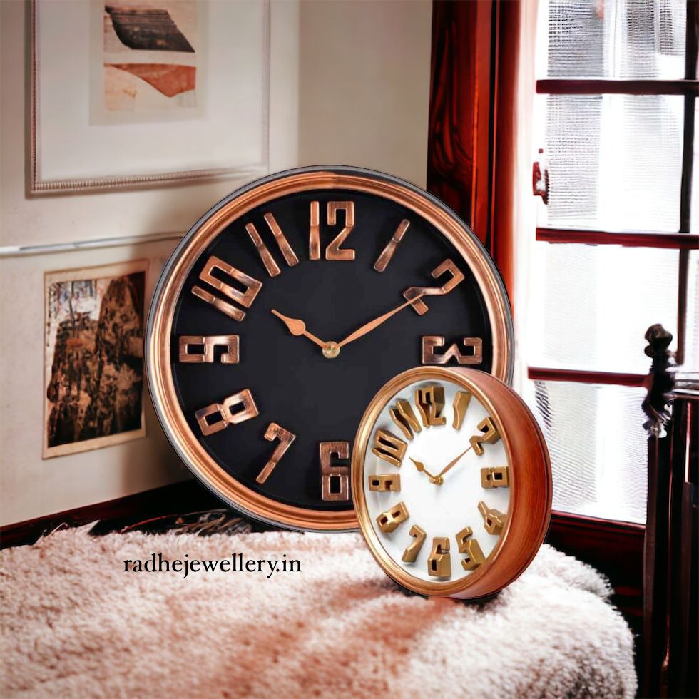 Siddharth Quartz Round Shape Wall Clock Size 255x255x55MM