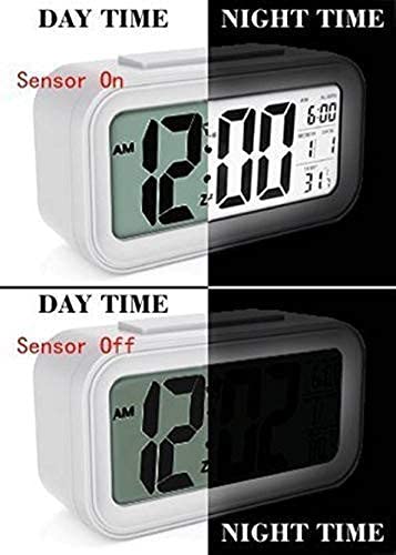 Digital Smart Alarm Clock with Automatic Sensor, Date and Temperature, Alarm Clocks