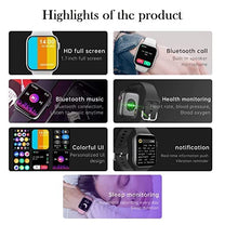 i8 Pro Max All in One Series 8 Smart Watch with Fitness Tracker Heart Monitor Men Women Digital Square Shape Black