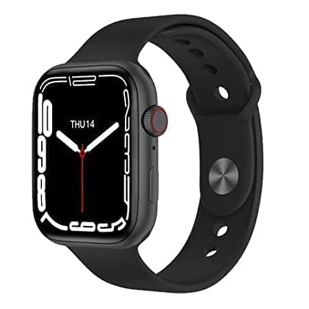 i8 Pro Max All in One Series 8 Smart Watch with Fitness Tracker Heart Monitor Men Women Digital Square Shape Black