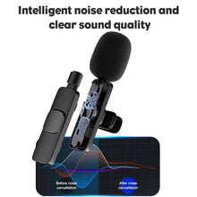 K8 Wireless Mic Plug and Play Type C Collar Mic Supported Android/iOS Microphone (Black)