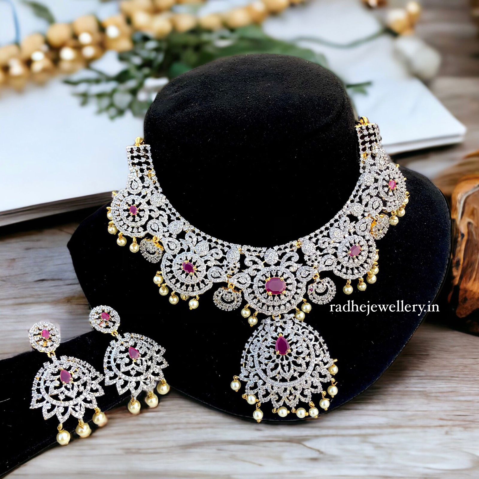 American Diamond Neckpiece Set