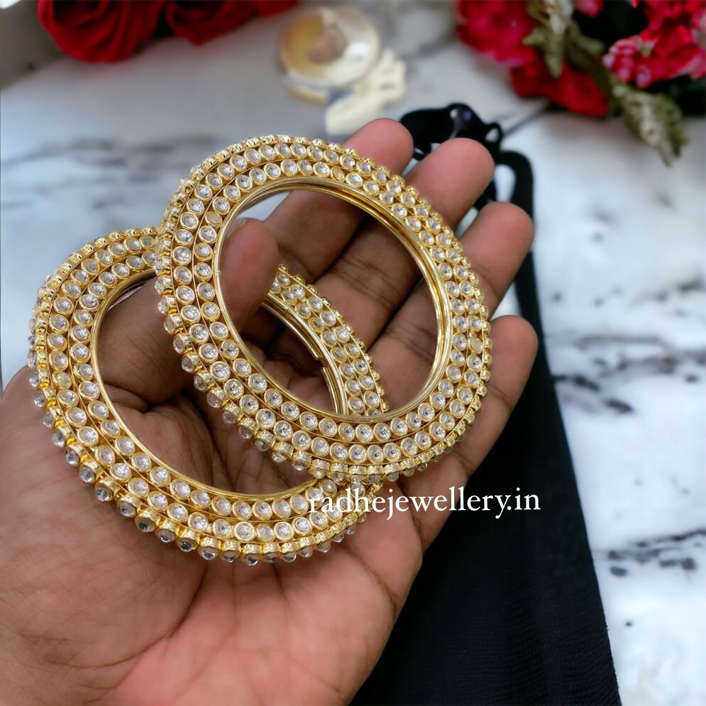 Kundan Gokhru Bangle Kada 2 set