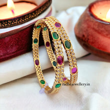 Gold Look AD stone Bangle set| AD stone Bangles for girls and women