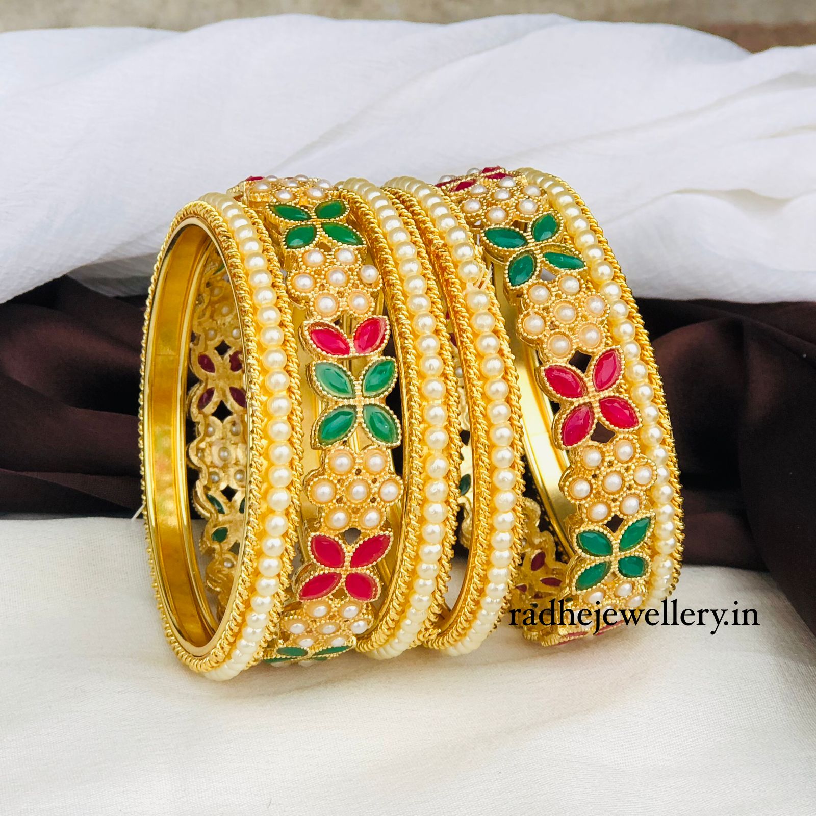 Designer Matte Finish Bangle Sets (6 Bangles)