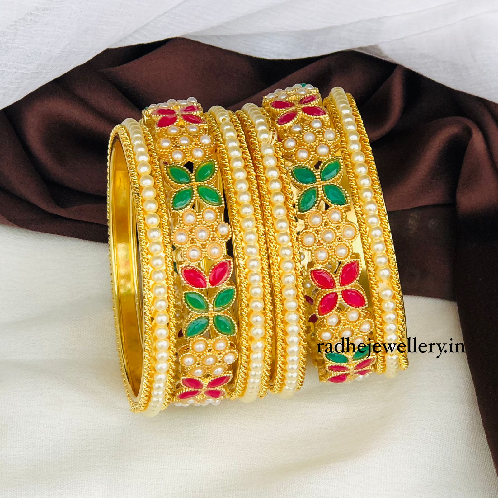 Designer Matte Finish Bangle Sets (6 Bangles)