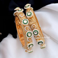 High Gold finish Openable Rajwadi Bangles set for women