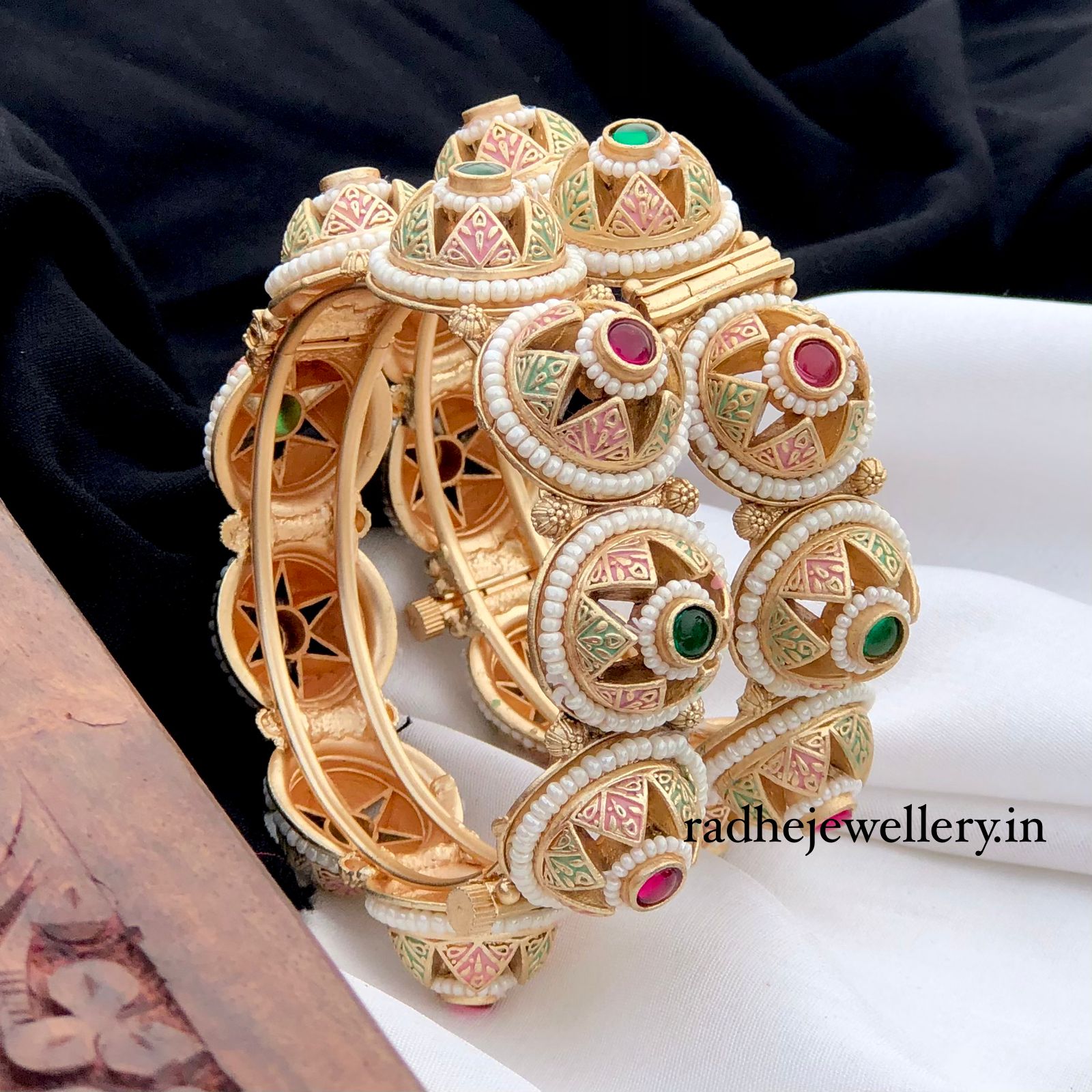 Rajwadi Openable Bangles/ multicolor stone Kada / Indian Bridal bangles / fancy and Stylish bangles